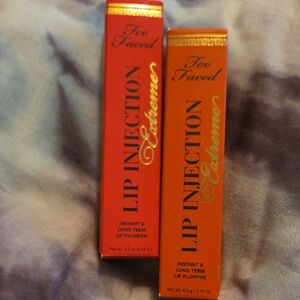 Too Faced Red and Orange Lip Balm Gloss